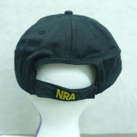 NRA Cap Hat Usa Black Yellow 100% Cotton Adjustable - Picture 3 of 3